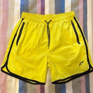 Flag Nor Fail Yellow and Gray Shorts